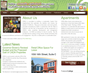 cadanet.org: CADA - Latest News
CADA is committed to building a sustainable Capitol Park neighborhood.  Resource conservation and smart growth, principles pioneered by CADA in partnership with the State of California and the City of Sacramento are key components of CADA’s urban properties development and management endeavors.