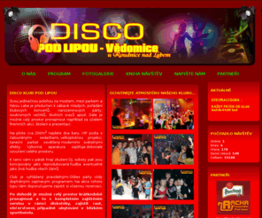 discopodlipou.com: DISCO POD LIPOU - HUDEBNÍ KLUB
Svou jedinečnou polohou za mostem, mezi parkem a řekou Labe je předurčen k zábavě mladých, pořádání klubových koncertů, narozeninových párty, soukromých večírků, školních srazů apod. Dále je možné celý prostor pronajmout například za účelem firemních akcí, školení a prezentací.