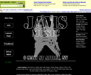 jamsmusic.biz: JAMS Music
JAMS Music 8 Main Street Attica, NY 14011 (585) 591-0232