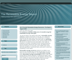 renewable-energy-report.com: The Renewable Energy Report
The Best Online Resource for DIY Renewable Energy Projects for Homeowners and Small Businesses