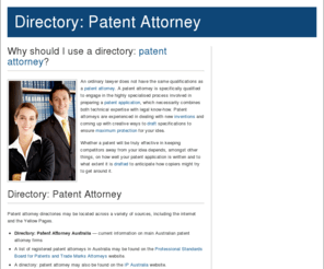 directorypatentattorney.com: Directory: Patent Attorney
A Patent Attorney Directory is a helpful way to find Patent Attorneys when you would like to submit a Patent Application for a New Invention.