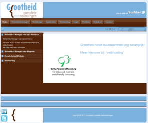 grootheid.com: Grootheid complete weboplossingen
Grootheid complete weboplossingen