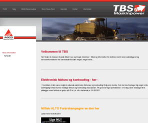 maskin-handel.dk: TBS - Brørup Maskinhandel - Fendt Starup - Toftlund Maskinforretning
TBS maskinpower er det samlede navn for Brørup Maskinhandel - Fendt Starup - Toftlund Maskinforretning