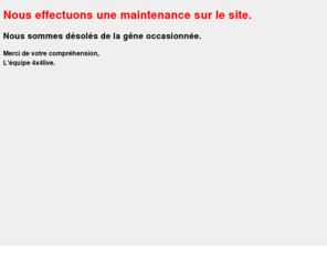 sportetnews.com: 4x4 LIVE : toute l'actualit du 4x4 en ligne
L'actualit automobile 4x4 tout-terrain au quotidien : essais, comparatif, guide d'achat, cote, conseils pratiques (mcanique auto, prparation), occasion (achat, vente, annonces), agenda (salons, randonnes, cole de pilotage, de conduite), photos, vidos