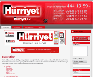 hurriyet-seri-ilan.com: Hürriyet İlan, Hurriyet İlan, Hürriyet İlan Verme, Hürriyet Seri İlan , Hürriyet İnsan Kaynakları, Kayıp İlanları, Seri İlanlar, Vefat İlanları, Teşekkür İlanları, Anma İlanları, Başsağlığı İlanları, Ticari İlanlar
hürriyet ilan, hurriyet ilan, hürriyet ilan verme, Hürriyet gazetesine seri ilan, insan kaynakları ilanları, kayıp ilanları, vefat ilanları, teşekkür ilanları, anma ilanları, başsağlığı ilanları, ticari ilanlar verebilirisiniz.