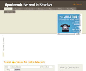 kharkovrent.net: Rent apartments in Kharkov Ukraine, short-term apartment rentals in Kharkov Ukraine, Kharkov rentals, quality accommodation in Kharkov, apartments for rent in Kharkov, Ukraine
KharkovRent - rent apartments in the centre of Kharkov, 30-50% off our competitors’ prices, as we own/manage daily rental apartments in Kharkov, no commission added. Browse up-to-date photos of budget and luxury daily apartment rentals in Kharkov. All apartments are fully furnished and at affordable prices, fast and professional English-speaking staff working for your pleasant stay in Kharkov, Ukraine.