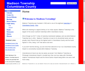 madisontownshipohio.com: Madison Township, Columbiana County, Ohio
Madison Township local government, meetings, list of officials, departments and contact information