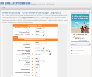 private-unfallversicherungen.com: Unfallversicherung - Private Unfallversicherung Vergleich
Eine Unfallversicherung bieten Ihnen finanziellen Schutz. Nutzen Sie jetzt kostenlos und unverbindlich den private Unfallversicherung Vergleich.