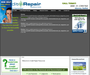 creditrepair760.com: Credit Repair Resources – Repair your bad credit report today!
Credit Repair Resources is an Experienced LEADER in the Credit Repair Industry. Licensed, Bonded 100% legal Credit Dispute. Helping Clients Improve their Credit Score and Credit Profile.  CRR has Consumer and Business to Business Relationships. 100% Satisfaction Guarantee. Proven Fast Results and Free No Obligation Evaluation.  Credit Repair Resources is committed to Results, Service and Satisfaction. CRR is Americas Resource for Credit Dispute.