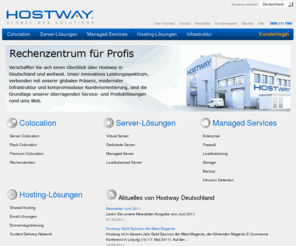 hostway-enterprise.net: Colocation, Rechenzentrumsdienste, virtuelle und dedizierte Server, Managed Services, CDN, HA-Lösungen  - Hostway Deutschland GmbH
Als global führendes Hosting-Unternehmen, betreut Hostway über 600.000 Kunden weltweit und verfügt über hochmoderne Rechenzentrums-Infrastruktur und qualifizierte Mitarbeiter an 12 strategischen Standorten weltweit.