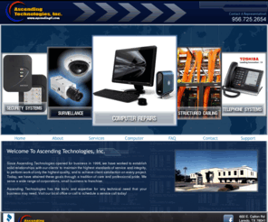 laredohelp.com: Ascending Technologies Inc. - Computers, Telephones, Cabling, Security, Cameras, Alarms, and Web Design.
Ascending Technologies Inc. in Laredo,Texas