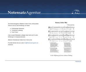 notensatzagentur.org: NotensatzAgentur
Umfassender Service rund um die Herstellung von Noten