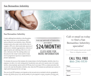 sanbernardinoinfertility.com: San Bernardino Infertility
Find a infertility specialist in the San Bernardino area specializing in in vitro fertilization (IVF) and learn more about the costs and benefits of infertility treatment.