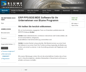 blume-programm.de: ERP/PPS/BDE/MDE Software für Ihr Unternehmen von Blume Programm
ERP/PPS Software für Ihr Unternehmen von Blume Programm