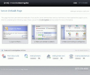 get-stimulus-cash.com: Business-Class Web Hosting by (mt) Media Temple
Category: Internet, This is an automatically generated default server page successfully deployed by (mt) Media Temple web hosting.