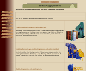 shotblastingequipment.biz: Abrasive Shot Blasting Equipment and shot blasting machines/shotblasting machines.
Shot blasting machines/shotblasting equipment and shot blasting/shotblasting machines for abrasive shot blasting.