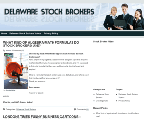 delawarestockbrokers.com: Delaware Stock Brokers
Delaware Stock Brokers