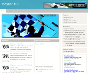 indycar-101.info: www.indycar-101.info | Indycar 101 | Part of Sport 101 sites
Welcome to Indycar-101.info . Everything you ever wanted to know about Indycar. Part of the huge Sport 101 group of sites.