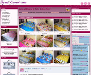 spreicantik.com: Sprei dan Bedcover Toko Online Indonesia :: Jual Sprei dan Bedcover Aneka Motif Cantik | Seprei | Seprai| Bedsheet | Sepray | Affiliate Indonesia
Toko sprei online kami menjual aneka motif sprei dan bedcover yang cantik. Selain itu, kami juga memiliki program affiliate untuk internet marketer Indonesia.