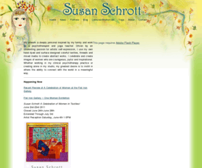 susanschrottartist.com: Susan Schrott, Quilt Artist, Fiber Artist, Textile Art, Art Quilts
Susan Schrott, For over a decade I have been exploring how my quilts become works of art when I use fabrics, threads, paints, dyes and embellishments to bring my visions to life. My artwork is deeply personal, inspired by my unrelenting passion for authentic self-expression. 