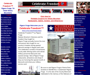 celebrate-freedom.com: Pigeon Forge Celebrate Freedom Festival of Savings Military Personnel Discounts Month
Pigeon Forge Celebrate Freedom Festival & Event Schedule. Salute American Veterans in the Great Smoky Mountains near Gatlinburg, TN.