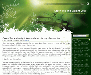 greenteaandweightloss.biz: Green Tea and Weight Loss  
