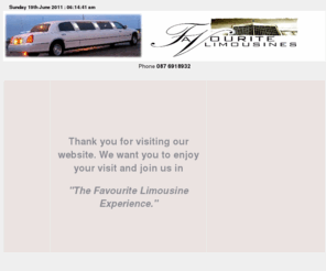 favouritelimousines.net: Limousine Hire in Ireland
Favourite Limousines is Ireland's number 1 limousine hire company. Experienced drivers for wedding, debs, birthday or other special occasion