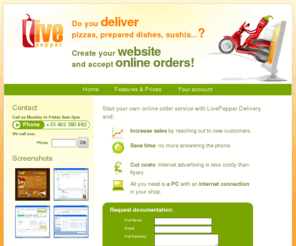 livepepper.co.uk: Internet site creation for home delivery and takeaways - LivePepper
