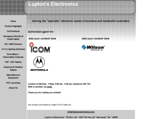 luptonselectronics.com: Lupton's Electronics
Meeting the needs for public safety personnel.