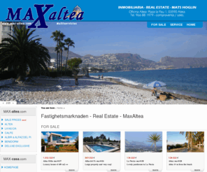 max-altea.com: INMOBILIARIA REAL ESTATE MATS EIENDOMSMEGLER HOGLIN
Spania sol leie bolig i Spania leiligheter hus costa blanca
