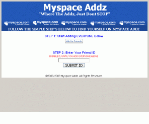 myspaceaddz.org: Welcome To Myspace Addz
