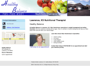 stacihendricksonrd.net: Pediatric Nutrition Lawrence, KS - Healthy Balance 785-760-4501
Healthy Balance provides Pediatrics to Lawrence, KS. Call 785-760-4501 for an appointment.