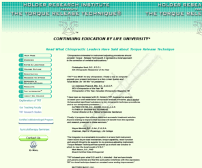 torquerelease.com: Chiropractic Technique, Non-Force Tonal Model, Torque Release Technique - Dr.
Jay M. Holder - Chiropractic Care, Supplies, Etc.
Chiropractic Technique, Non-Force Tonal Model, Torque Release Technique - Dr. Jay m. Holder - Chiropractic Care, Supplies, Etc.