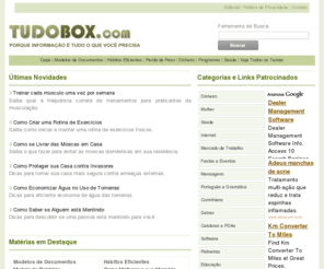 tudobox.net: Tudobox.com - Porque informação é tudo o que você precisa
Tudobox.com - Porque informação é tudo o que você precisa