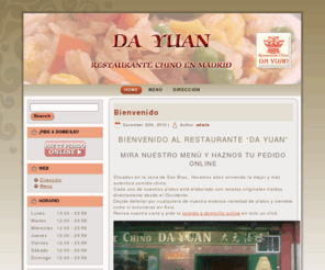 dayuan.es: Restaurante Da Yuan en Madrid
Comida china a domicilio y para llevar en Madrid. ¡Haz tu pedido online!