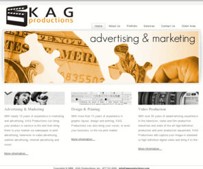 kagproductions.com: KAG Productions
HD Video Production, Marketing, Grapic Design, and more!