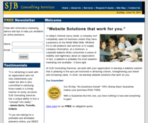 sjbcs.com: SJB Consulting Services: Website Solutions that work for you
Working with you to deliver the most appropriate solution for your business needs.  Whether you are a small business or a well-established corporation, we have the tools and expertise to increase your profits.