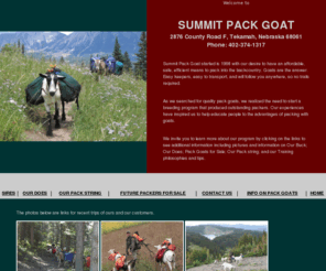 summitpackgoat.com: Summit Pack Goat ~ Hunting with Pack Goats!
Summit Pack Goats.