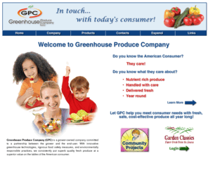 greenhouseproduce.net: Greenhouse Produce Company Home Page
A grower-owned company committed to a partnership between the grower and the end-user. With innovative greenhouse technologies, rigorous food safety measures, and environmentally responsible practices, we consistently put superb quality fresh produce at a superior value on the tables of the American consumer.