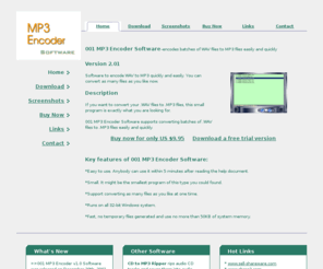 mp3-encoder-software.com: MP3 Encoder Software
MP3 Encoder - WAV to MP3 converter software