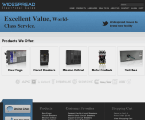 spreadsales.com: Widespread Electrical Sales
Widespread Electrical Sales is one of the nation's leading electrical supply distributors. We stock Square D, Siemens, General Electric, Cutler Hammer, Merlin Gerin, Federal Pacific, Zinsco, and more. Electricity Circuit Breakers, Switchgear, Bus Plugs, Transformers, Fusible Switches, and other types of electrical power equipment.