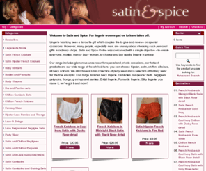 satinandspice.co.uk: Lingerie Satin and Spice
Satin and spice - Lingerie Women put on to have taken off