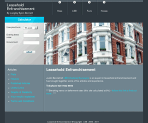 leaseholdenfranchisement.co.uk: Leasehold Enfranchisement - Leasehold
		Enfranchisement
Advice about leasehold enfranchisement 02074362101