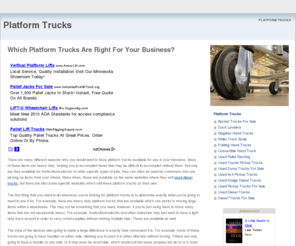 platform-trucks.net: Platform Trucks - Which Platform Trucks Are Right For Your Business?
There are a number of different options that are available to you whenever you're choosing platform trucks for your business. Make sure that you get one which is well suited for the task.