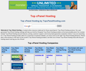 topcpanelhosting.com: Top cPanel Hosting by TopcPanelHosting.com
Top cPanel Hosting, TopcPanelHosting.com, Top cPanel Hosting Directory, Top cPanel Hosting Provider, Top cPanel Hosting Review, Top cPanel Hosting Service, Top cPanel Hosting Ranking, and Top cPanel Hosting Company