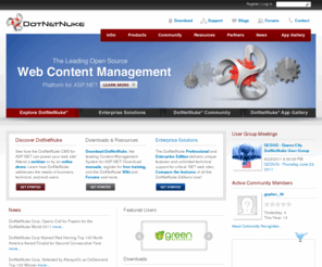 n2cms.net: DotNetNuke – ASP.NET Web Content Management, .NET Development Framework
DotNetNuke is the leading open source ASP.NET web content management system and .NET development framework