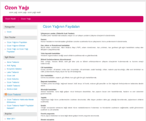 ozonyagi.info: Ozon Yağı | ozon yağ, ozon yağı, ozon yağının faydaları, ozon yağı faydaları
Ozon yağı, ozon yağının faydaları hakkında bilgiler bulabileceğiniz sitemiz ozon yağ ve ozon yağı faydaları tanıtımı için kurulmuştur.