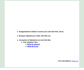 sonsiteweb.com: Sons et Site Web - Sonsiteweb.com - Rimouski
SonSiteWeb, Conception et ralisation de votre site Web, mise  jour, bannires, base de dones - Enregistrement et dition sonores, composition  musicales 