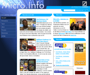 640kb.net: Micro.Info
micro.info - Les Productions 640Kb Inc. est une entreprise de Québec qui a pour mission de développer des contenus technologiques aussi bien pour la télévision, la radio que le Web.