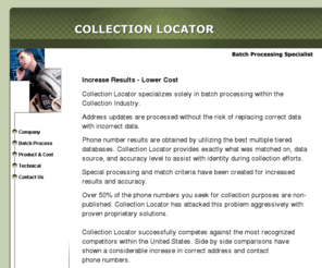 collectionlocator.com: Company
Company